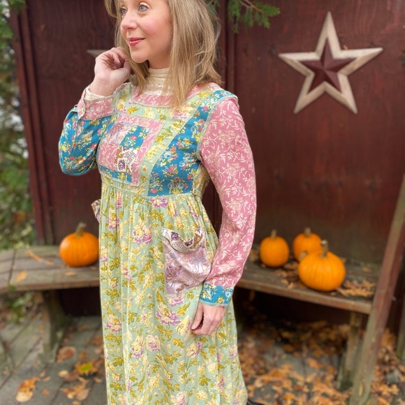 April Cornell Cottagecore Patchwork Dress - Picture 4 of 6